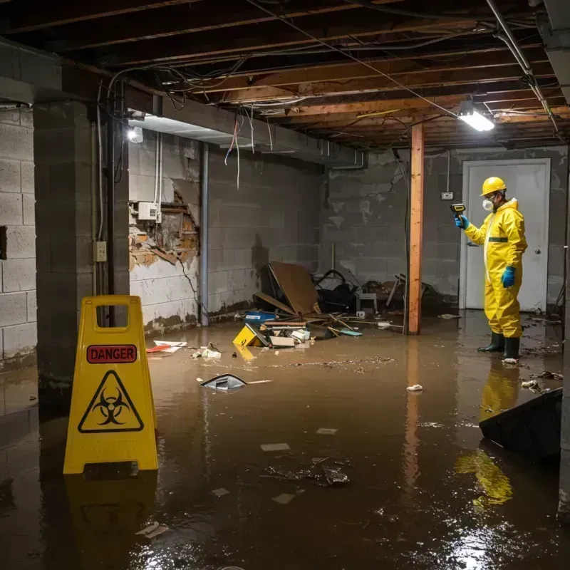 Flooded Basement Electrical Hazard in New Plymouth, ID Property