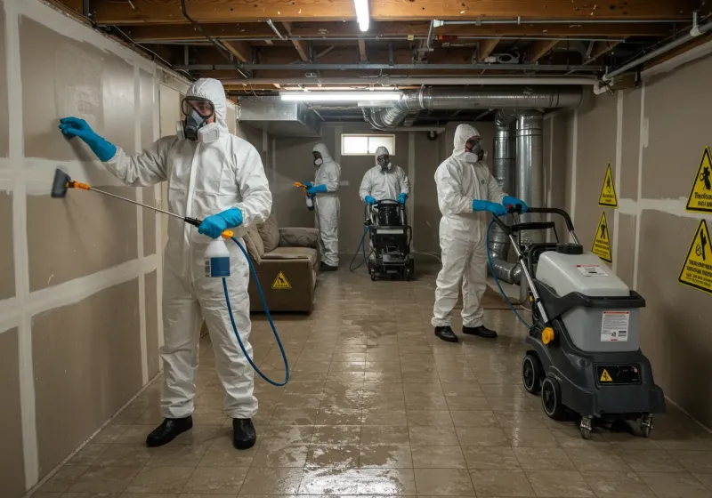 Basement Moisture Removal and Structural Drying process in New Plymouth, ID